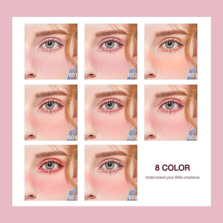 Single Blush Detail, Black Flip-Top Packaging, Fine Powder Texture, Beauty Factory Direct Supply for B2B Clients, Foreign Trade Customizable Blush