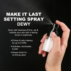 Vegan Cruelty-Free Dewy Setting Spray - 30ml Hydrating Long-Wearing B2B Bulk Supply