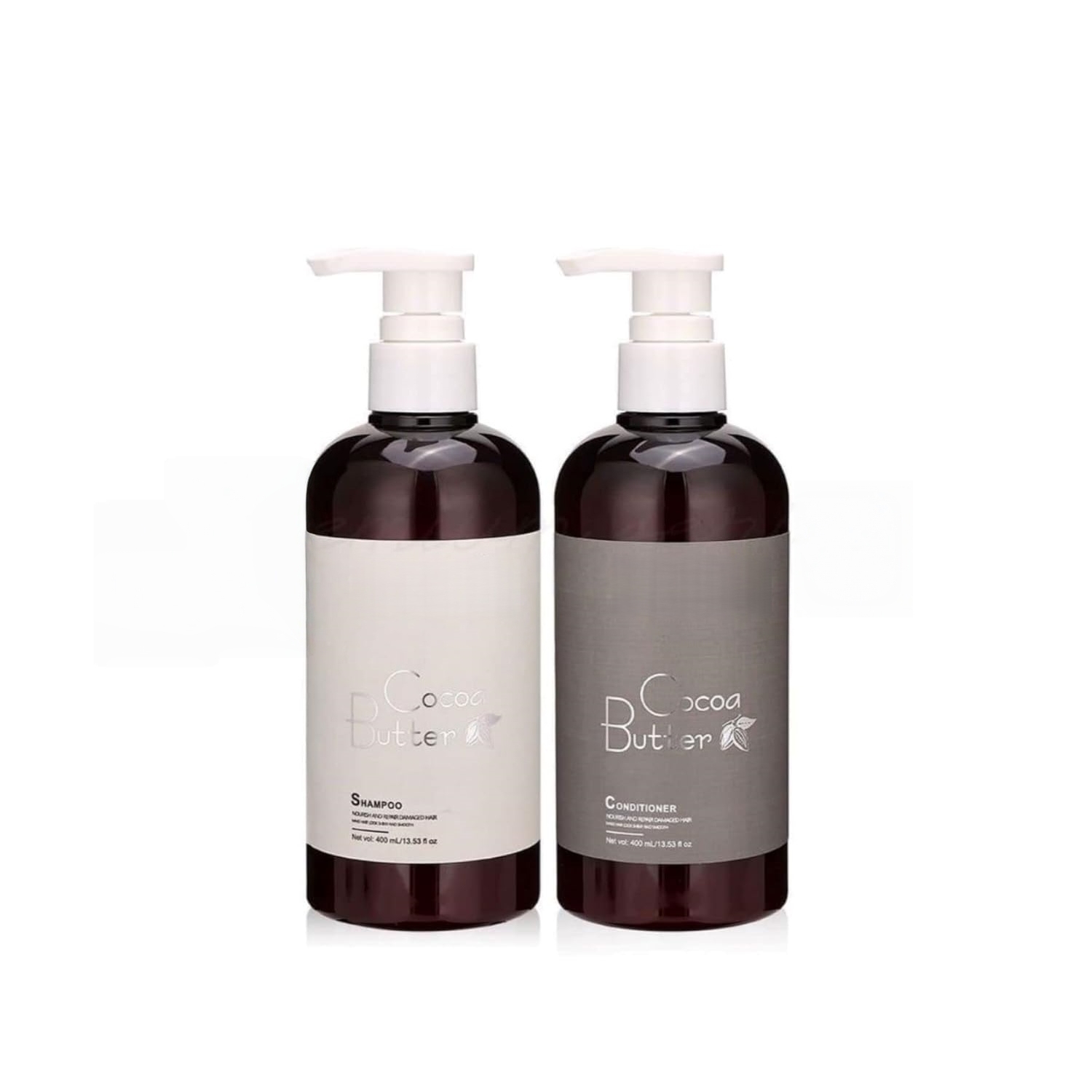Cocoa Butter 2-in-1 Shampoo & Conditioner Set (400ml) - B2B Bulk Co-Packaging Service + Custom Label Tone Options GMPC Certified