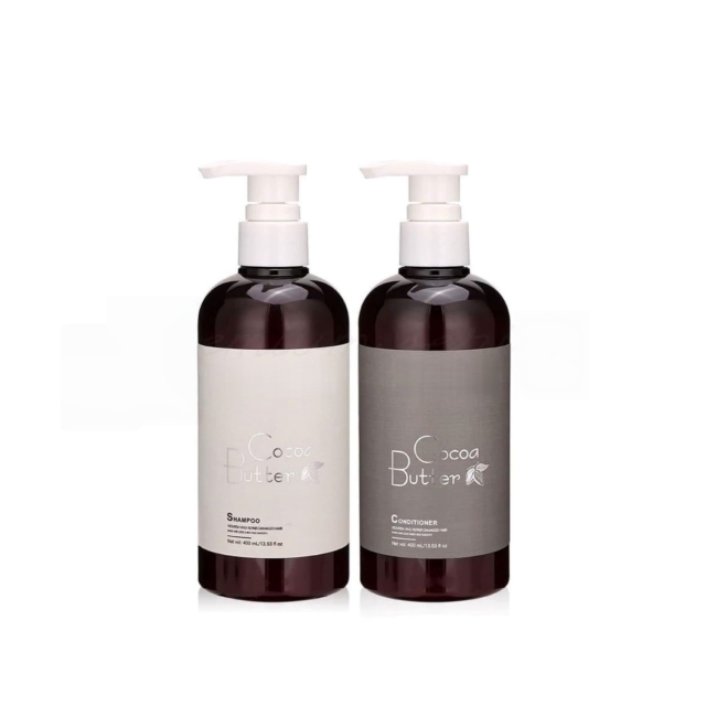 Cocoa Butter 2-in-1 Shampoo & Conditioner Set (400ml) - B2B Bulk Co-Packaging Service + Custom Label Tone Options GMPC Certified