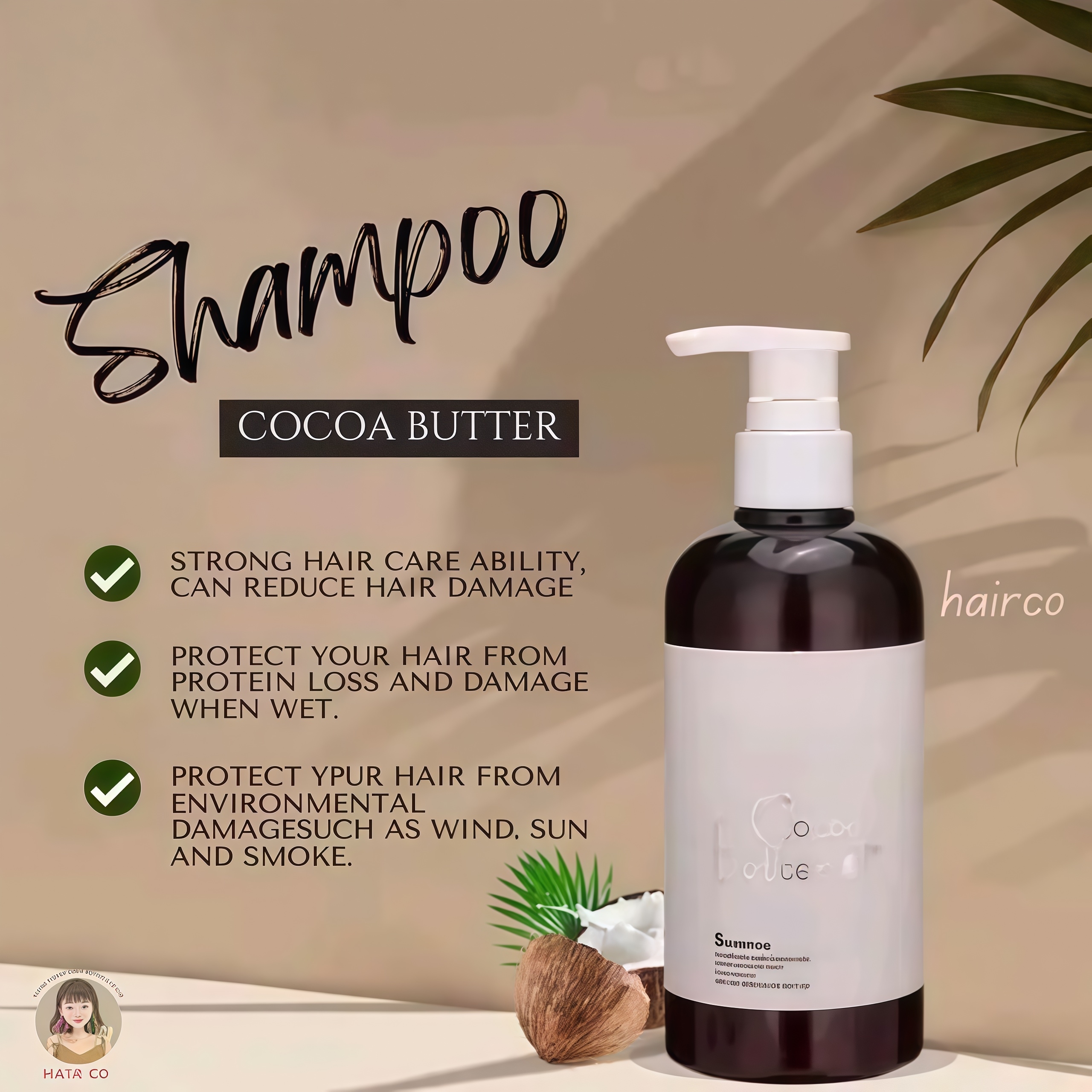 Premium Cocoa Butter Shampoo & Conditioner Set - B2B Custom Label Texture Options + Visual Asset Bundle (Styled Shots) Bulk Supply