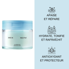 DIVE-IN Series 5D Hyaluronic Acid Repair & Moisturizing B2B Supply Pads,DIVE IN Low-Molecular Hyaluronic Acid Multi Pad Bulk Wholesale - 5D Hydrating Soothing Repair Pad Supplier 