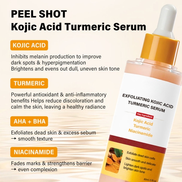 Kojic Acid Turmeric Exfoliating Serum Bulk Supplier | Beauty Salon Brightening & Dark Spot Skincare Wholesaler,Kojic Acid Turmeric Exfoliating Serum Bulk Supplier | Beauty Salon Brightening & Dark Spot Skincare Wholesaler 