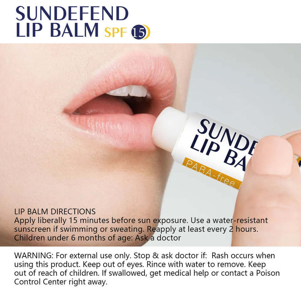 SUNDEFEND SPF15 Lip Balm - Sun Protection Lip Care Wholesale Supplier,SUNDEFEND SPF15 Lip Balm - B2B Bulk Daily Sun Protection Lip Care Wholesale Supplier 