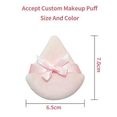 Bowknot Decorated Teardrop Velvet Powder Puff – Customizable Cosmetic Puff for B2B Wholesale,Bowknot Decorated Teardrop Velvet Powder Puff – Customizable Cosmetic Puff for B2B Wholesale 