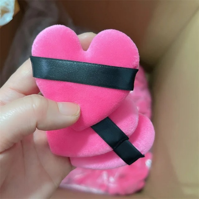 Heart-shaped Velvet Powder Puff – Custom Logo Cosmetic Puffs for B2B Wholesale,Heart-shaped Velvet Powder Puff – Custom Logo Cosmetic Puffs for B2B Wholesale 