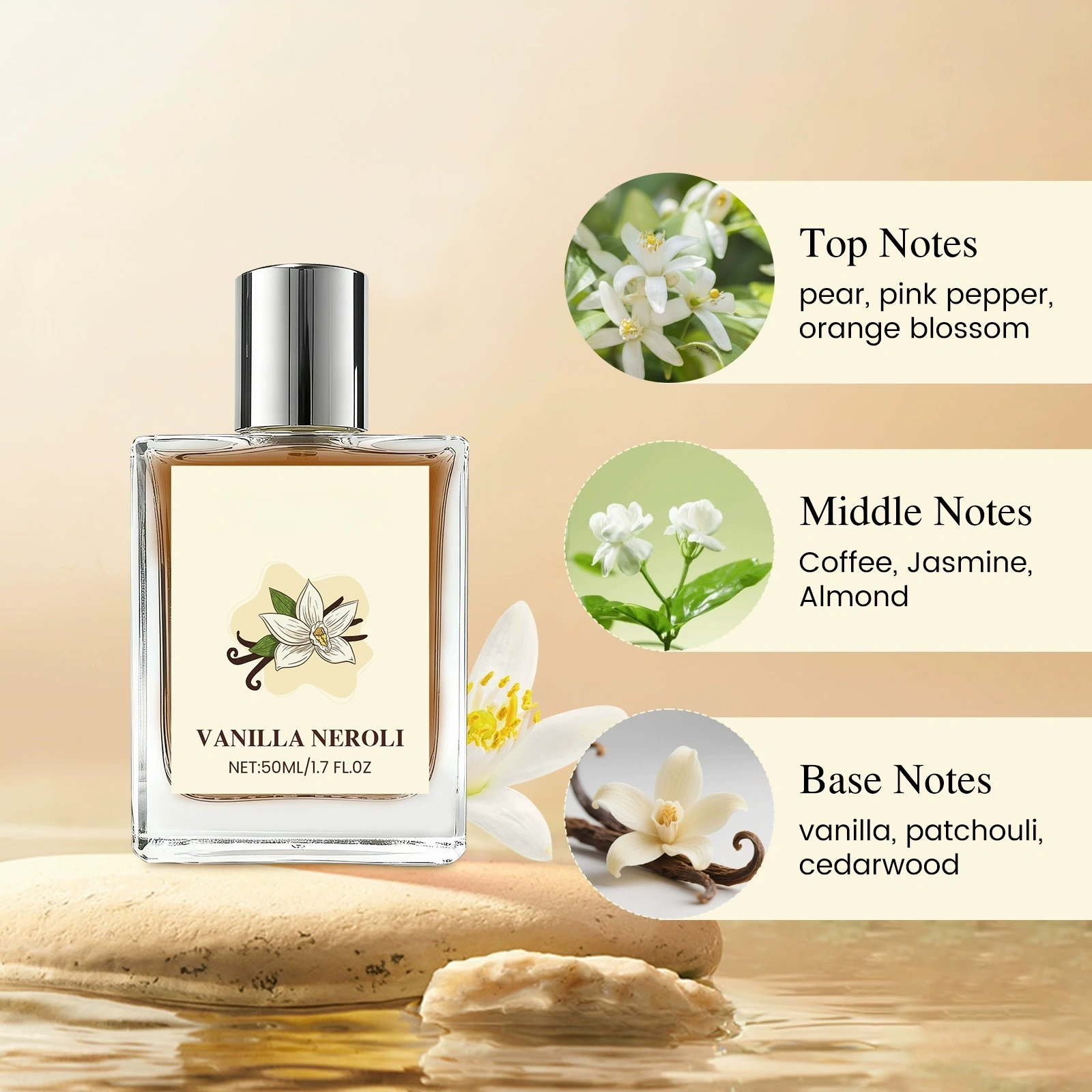 Vanilla Neroli Perfume Wholesale | 50ml Long-Lasting Floral Gourmand Fragrance Supplier,Vanilla Neroli Perfume Wholesale | 50ml Long-Lasting Floral Gourmand Fragrance Supplier 