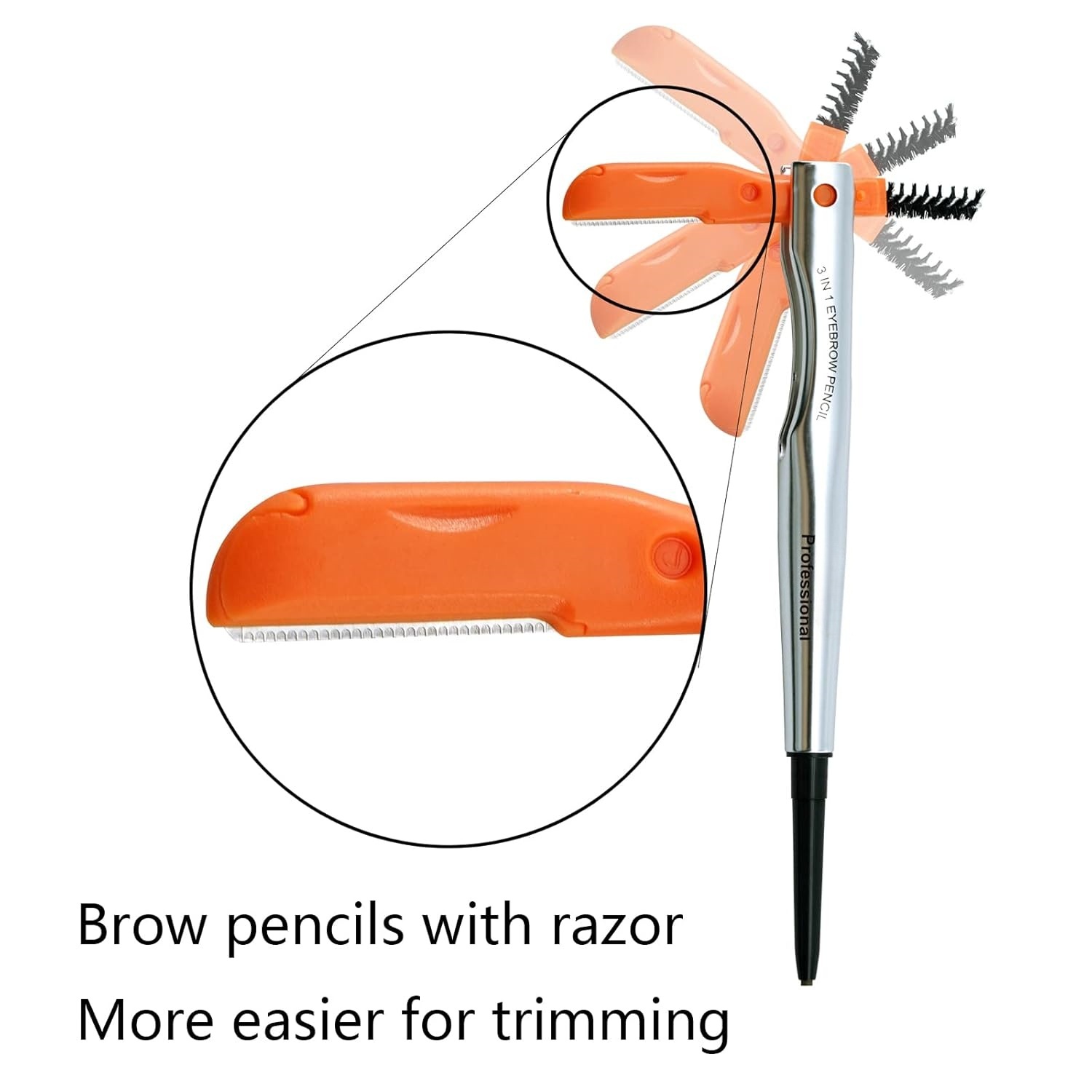 3-in-1 Eyebrow Pencil with Razor - B2B Bulk 3-Shade Custom Logo Eyebrow Makeup Wholesale Supplier,3-in-1 Eyebrow Pencil with Razor - B2B Bulk 3-Shade Custom Logo Eyebrow Makeup Wholesale Supplier 