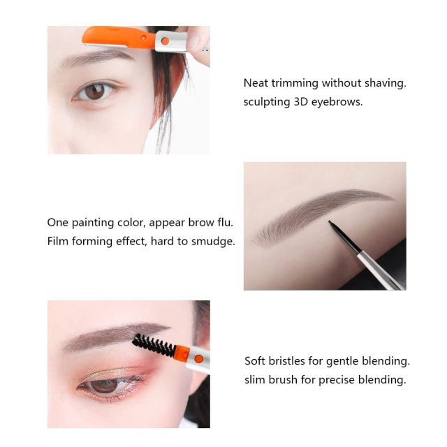 3-in-1 Eyebrow Pencil with Razor - B2B Bulk 3-Shade Custom Logo Eyebrow Makeup Wholesale Supplier,3-in-1 Eyebrow Pencil with Razor - B2B Bulk 3-Shade Custom Logo Eyebrow Makeup Wholesale Supplier 