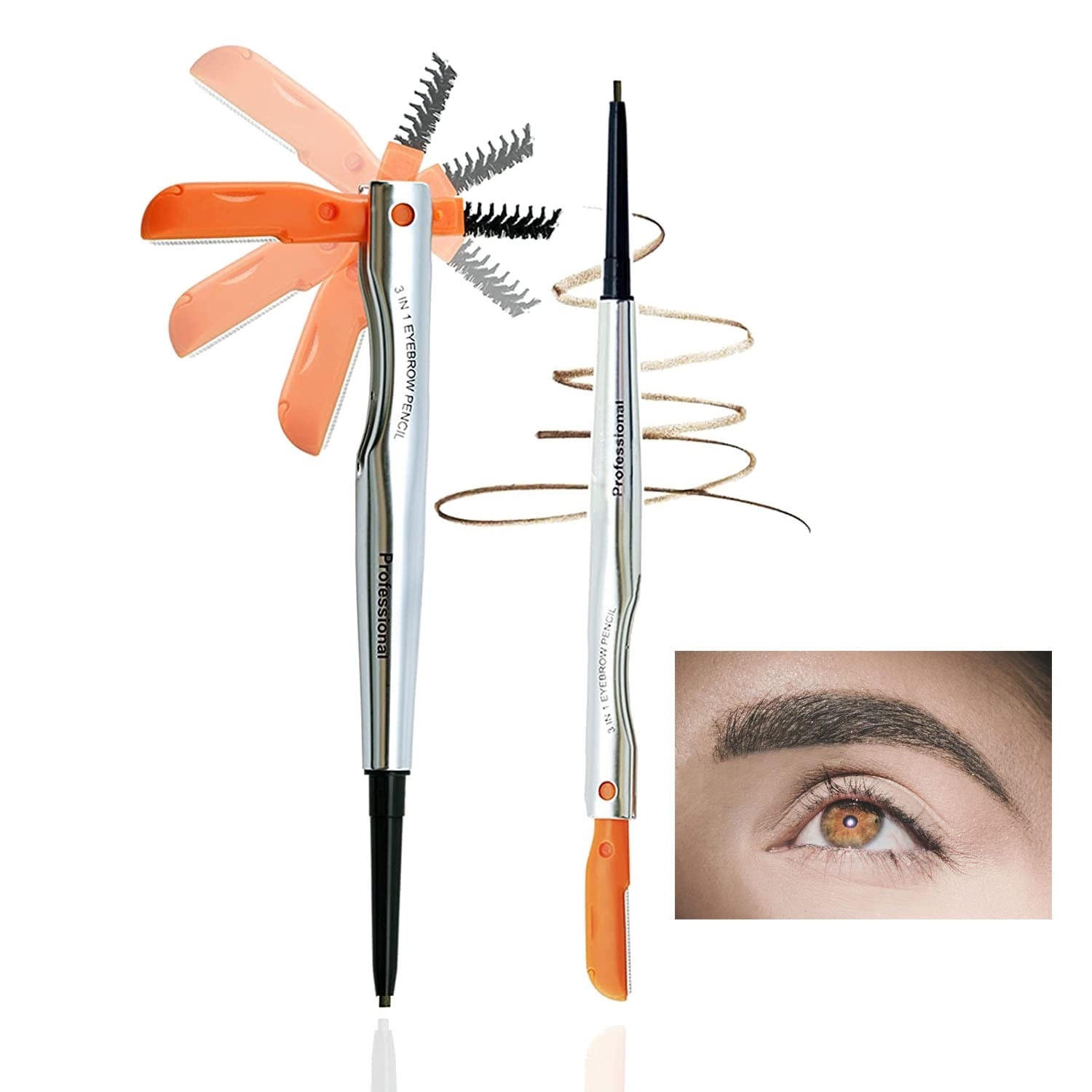 3-in-1 Eyebrow Pencil with Razor - B2B Bulk 3-Shade Custom Logo Eyebrow Makeup Wholesale Supplier,3-in-1 Eyebrow Pencil with Razor - B2B Bulk 3-Shade Custom Logo Eyebrow Makeup Wholesale Supplier 