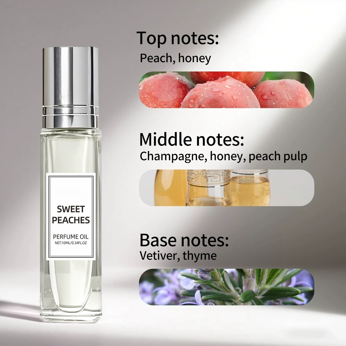 Sweet Peaches Women's Roll-On Perfume Oil - Wholesale Natural Fruity Fragrance Supplier,Sweet Peaches Roll-On Perfume Oil Wholesale | 10ml Women's Fruity Fragrance Supplier for Bulk Orders 