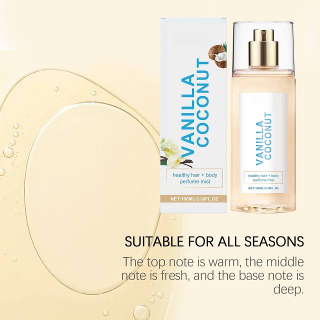 Vanilla Coconut Hair & Body Perfume Mist - Moisturizing Fragrance Wholesale Supplier,Vanilla Coconut Hair & Body Perfume Mist - Moisturizing Fragrance Wholesale Supplier 