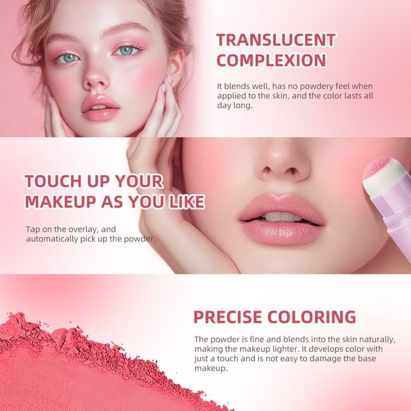 Matte Natural Private Label Blush Stick with Sponge Tip OEM Manufacturer & Supplier,Matte Natural Private Label Blush Stick with Sponge Tip OEM Manufacturer & Supplier 