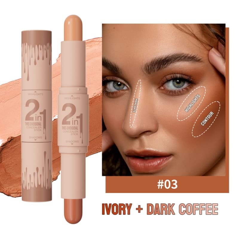 Dual-ended Highlight & Contour Stick, Shading & Concealer Pen OEM Manufacturer & Supplier,Dual-ended Highlight & Contour Stick, Shading & Concealer Pen OEM Manufacturer & Supplier 