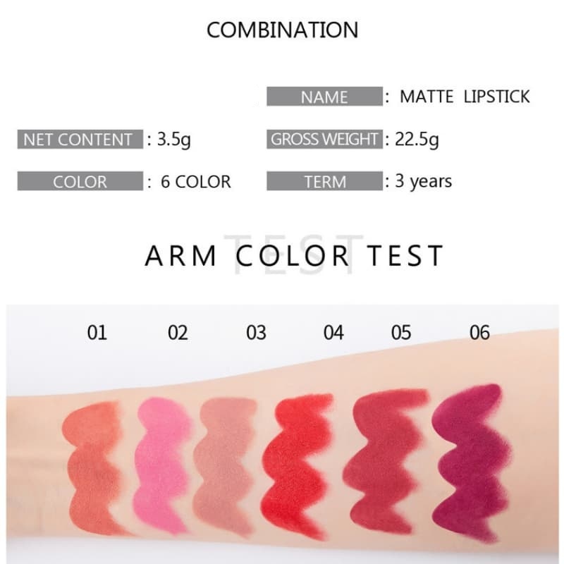 Six-Color Matte Non-Fading Lipstick & Lip Gloss OEM Manufacturer & Supplier,Six-Color Matte Non-Fading Lipstick & Lip Gloss OEM Manufacturer & Supplier 