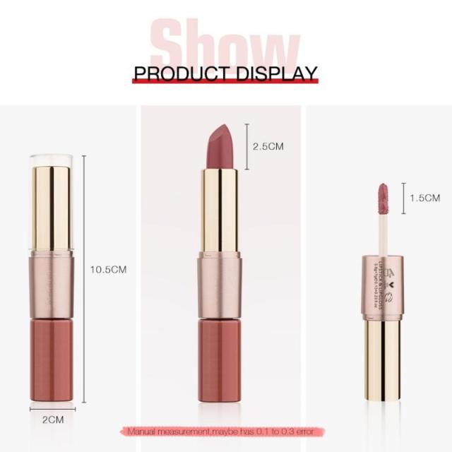 Double-Ended Matte Lip Gloss/ Lipstick, Two-In-One Velvety Gradient Lipstick | OEM Manufacturer & Supplier,Double-Ended Matte Lip Gloss/ Lipstick, Two-In-One Velvety Gradient Lipstick | OEM Manufacturer & Supplier 