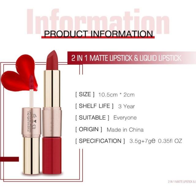 Double-Ended Matte Lip Gloss/ Lipstick, Two-In-One Velvety Gradient Lipstick | OEM Manufacturer & Supplier,Double-Ended Matte Lip Gloss/ Lipstick, Two-In-One Velvety Gradient Lipstick | OEM Manufacturer & Supplier 