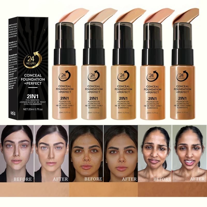 Long-Lasting, Non-Transferable, Waterproof, Oil-Controlling Concealer & Foundation,Long-Lasting, Non-Transferable, Waterproof, Oil-Controlling Concealer & Foundation 