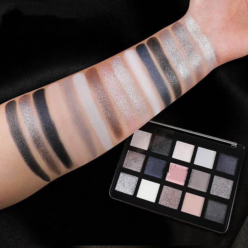 15-Color Smoky Shade Iridescent High-Shine White Eyeshadow Palette Makeup OEM Manufacturer & Supplier,15-Color Smoky Shade Iridescent High-Shine White Eyeshadow Palette Makeup OEM Manufacturer & Supplier 