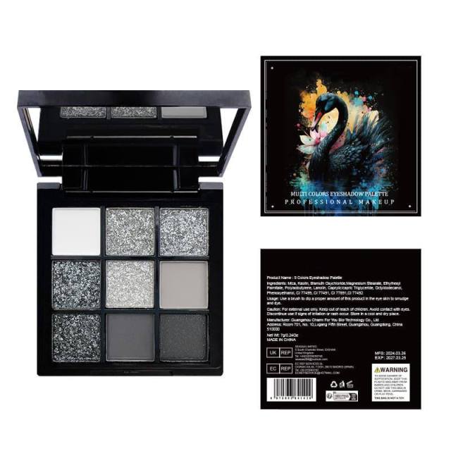 Black Swan Dark Punk Shimmer Matte Nine-Color Eyeshadow Palette OEM Manufacturer & Supplier,Black Swan Dark Punk Shimmer Matte Nine-Color Eyeshadow Palette OEM Manufacturer & Supplier 