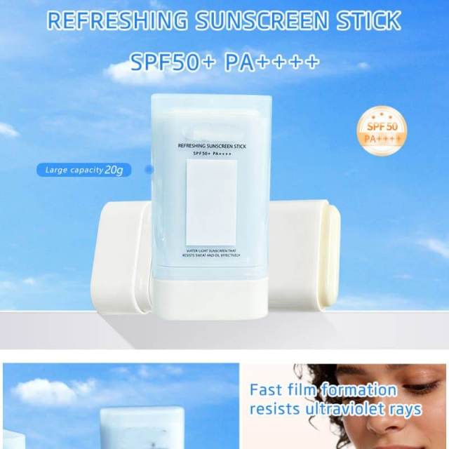 Refreshing Sunscreen Stick, UV Isolation Protection, Lightweight Cool Sensation, Anti-Tanning Solid Sunscreen Balm, SPF50+,Refreshing Sunscreen Stick, UV Isolation Protection, Lightweight Cool Sensation, Anti-Tanning Solid Sunscreen Balm, SPF50+ 