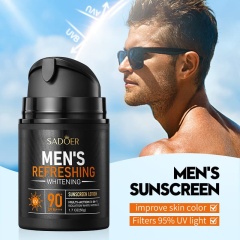 Refreshing Non-greasy Men's Lotion Sunscreen UV Protection Isolation Cream,Refreshing Non-greasy Men's Lotion Sunscreen UV Protection Isolation Cream 