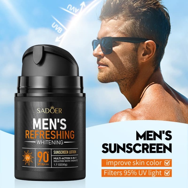 Refreshing Non-greasy Men's Lotion Sunscreen UV Protection Isolation Cream,Refreshing Non-greasy Men's Lotion Sunscreen UV Protection Isolation Cream 