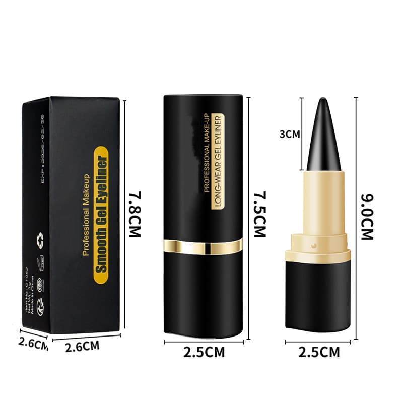 Matte Waterproof Smudge-proof Black Single-ended Solid Eyeliner Cream For Women,Matte Waterproof Smudge-proof Black Single-ended Solid Eyeliner Cream For Women 