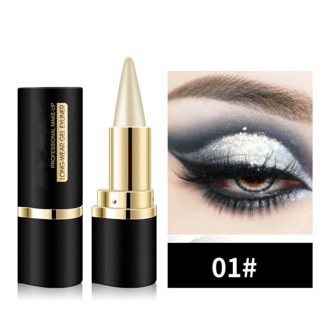 Matte Waterproof Smudge-proof Black Single-ended Solid Eyeliner Cream For Women,Matte Waterproof Smudge-proof Black Single-ended Solid Eyeliner Cream For Women 