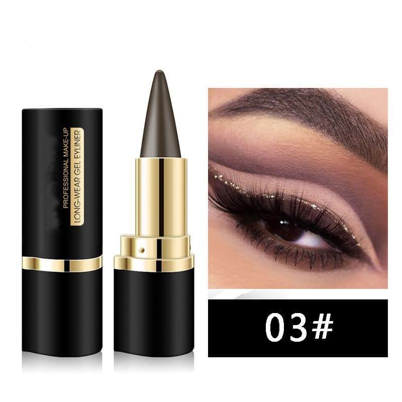 Matte Waterproof Smudge-proof Black Single-ended Solid Eyeliner Cream For Women,Matte Waterproof Smudge-proof Black Single-ended Solid Eyeliner Cream For Women 