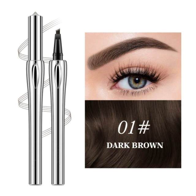 Four-Pronged Eyebrow Pencil, Waterproof, Smudge-Proof, Natural-Looking Liquid Eyebrow Pencil,Four-Pronged Eyebrow Pencil, Waterproof, Smudge-Proof, Natural-Looking Liquid Eyebrow Pencil 
