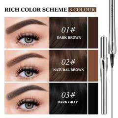 Four-Pronged Eyebrow Pencil, Waterproof, Smudge-Proof, Natural-Looking Liquid Eyebrow Pencil,Four-Pronged Eyebrow Pencil, Waterproof, Smudge-Proof, Natural-Looking Liquid Eyebrow Pencil 