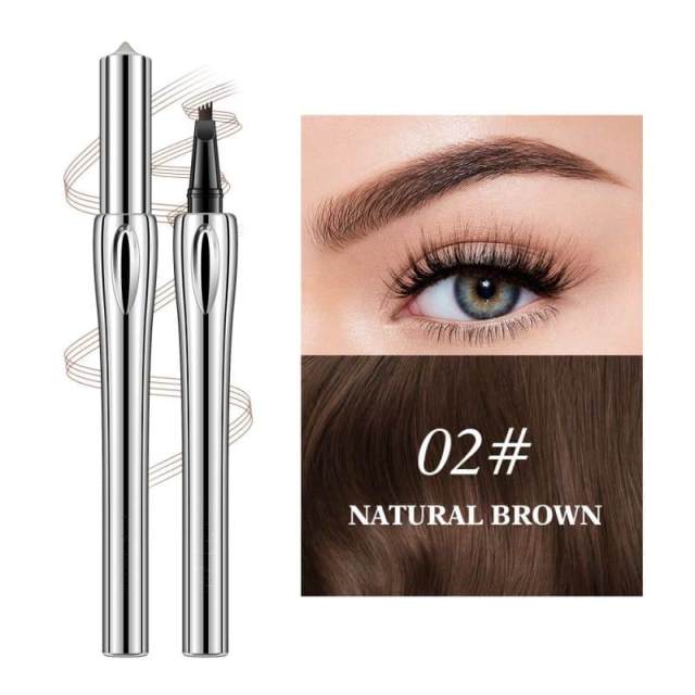 Four-Pronged Eyebrow Pencil, Waterproof, Smudge-Proof, Natural-Looking Liquid Eyebrow Pencil,Four-Pronged Eyebrow Pencil, Waterproof, Smudge-Proof, Natural-Looking Liquid Eyebrow Pencil 