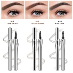 Four-Pronged Eyebrow Pencil, Waterproof, Smudge-Proof, Natural-Looking Liquid Eyebrow Pencil,Four-Pronged Eyebrow Pencil, Waterproof, Smudge-Proof, Natural-Looking Liquid Eyebrow Pencil 