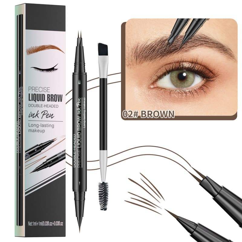 Natural & Smooth Dual-ended Eyebrow Pencil, Waterproof, Sweat-Proof & Smudge-Proof,Natural & Smooth Dual-ended Eyebrow Pencil, Waterproof, Sweat-Proof & Smudge-Proof 