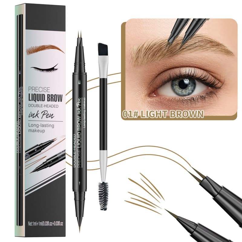 Natural & Smooth Dual-ended Eyebrow Pencil, Waterproof, Sweat-Proof & Smudge-Proof,Natural & Smooth Dual-ended Eyebrow Pencil, Waterproof, Sweat-Proof & Smudge-Proof 