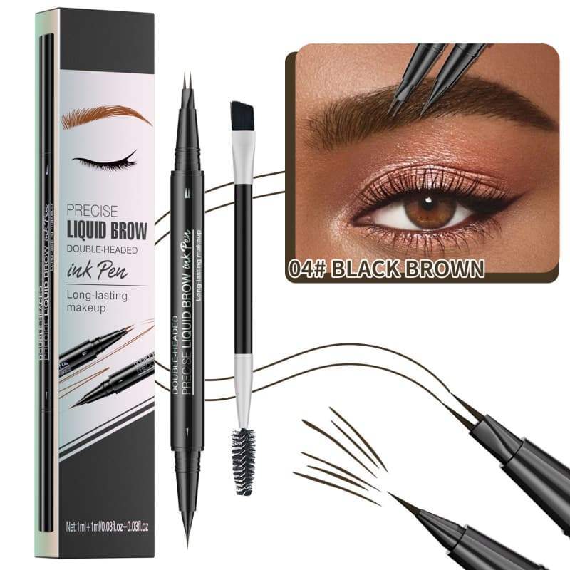 Natural & Smooth Dual-ended Eyebrow Pencil, Waterproof, Sweat-Proof & Smudge-Proof,Natural & Smooth Dual-ended Eyebrow Pencil, Waterproof, Sweat-Proof & Smudge-Proof 