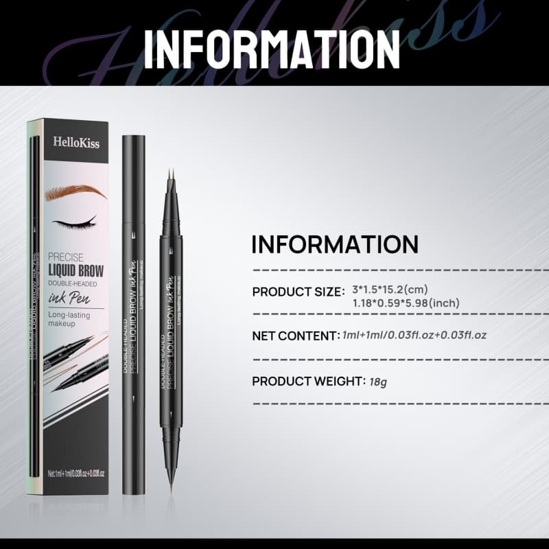 Natural & Smooth Dual-ended Eyebrow Pencil, Waterproof, Sweat-Proof & Smudge-Proof,Natural & Smooth Dual-ended Eyebrow Pencil, Waterproof, Sweat-Proof & Smudge-Proof 