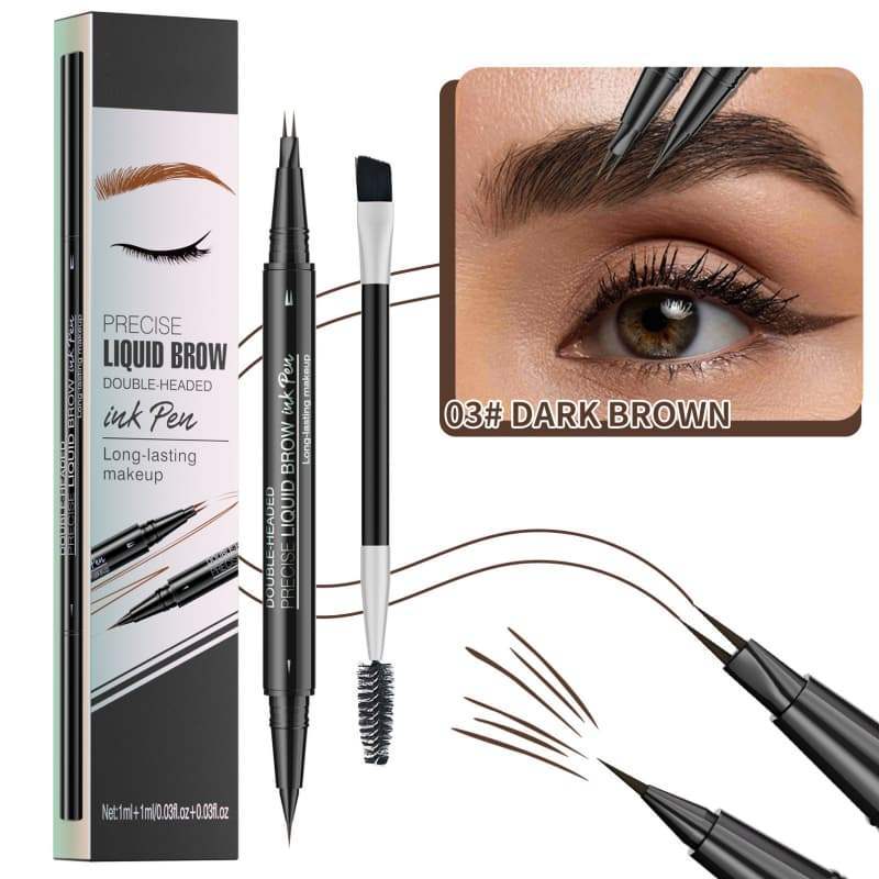 Natural & Smooth Dual-ended Eyebrow Pencil, Waterproof, Sweat-Proof & Smudge-Proof,Natural & Smooth Dual-ended Eyebrow Pencil, Waterproof, Sweat-Proof & Smudge-Proof 
