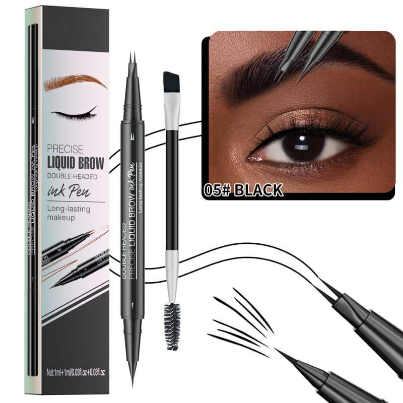 Natural & Smooth Dual-ended Eyebrow Pencil, Waterproof, Sweat-Proof & Smudge-Proof,Natural & Smooth Dual-ended Eyebrow Pencil, Waterproof, Sweat-Proof & Smudge-Proof 