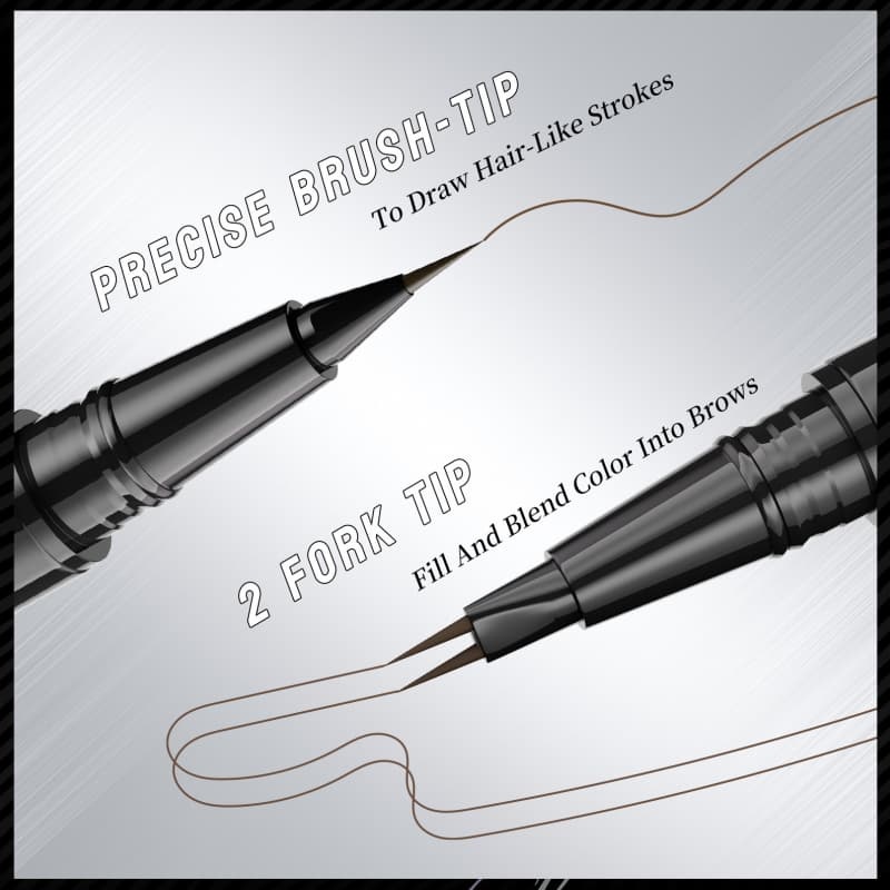 Natural & Smooth Dual-ended Eyebrow Pencil, Waterproof, Sweat-Proof & Smudge-Proof,Natural & Smooth Dual-ended Eyebrow Pencil, Waterproof, Sweat-Proof & Smudge-Proof 