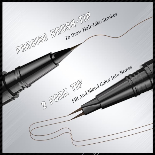 Natural & Smooth Dual-ended Eyebrow Pencil, Waterproof, Sweat-Proof & Smudge-Proof,Natural & Smooth Dual-ended Eyebrow Pencil, Waterproof, Sweat-Proof & Smudge-Proof 