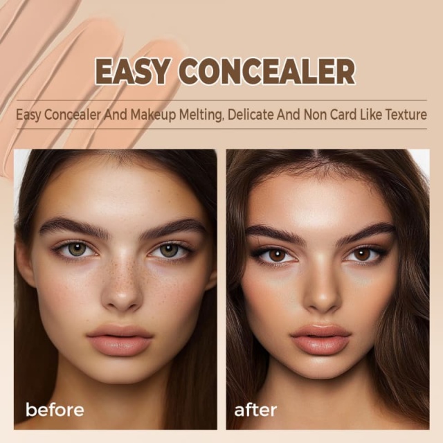 Soft Foundation Cream, Concealer for Acne Marks & Dark Circles, Long-lasting Non-caking Concealer Foundation Cream, Cosmetics,Soft Foundation Cream, Concealer for Acne Marks & Dark Circles, Long-lasting Non-caking Concealer Foundation Cream, Cosmetics 