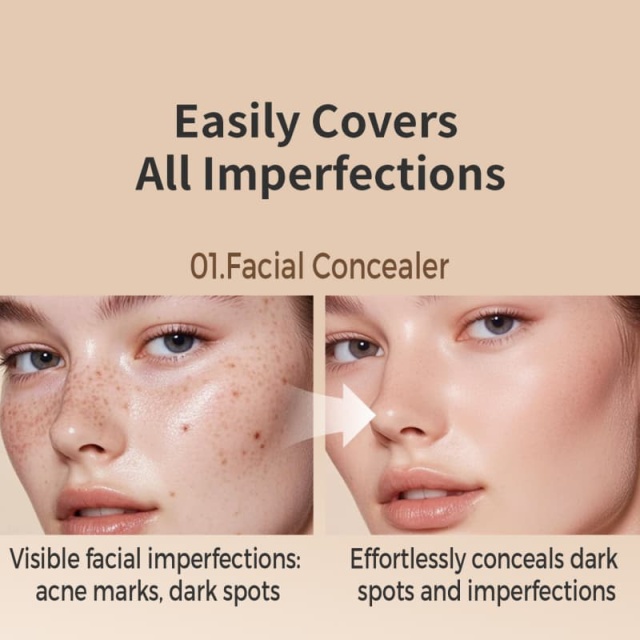 Waterproof Concealer & Foundation Cream for Covering Dark Circles and Acne Marks,Waterproof Concealer & Foundation Cream for Covering Dark Circles and Acne Marks 