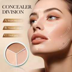 Art Three-Color Concealer for Contouring & Highlighting, Cosmetic Foundation Cream,Art Three-Color Concealer for Contouring & Highlighting, Cosmetic Foundation Cream 