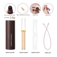 Head-Mounted Eyebrow Stencil, Eyebrow Powder & Concealer Liquid Set Contouring Eyebrow Powder Kit,Head-Mounted Eyebrow Stencil, Eyebrow Powder & Concealer Liquid Set Contouring Eyebrow Powder Kit 