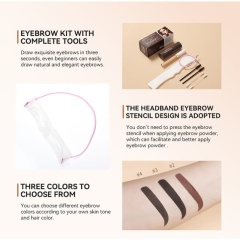 Head-Mounted Eyebrow Stencil, Eyebrow Powder & Concealer Liquid Set Contouring Eyebrow Powder Kit,Head-Mounted Eyebrow Stencil, Eyebrow Powder & Concealer Liquid Set Contouring Eyebrow Powder Kit 