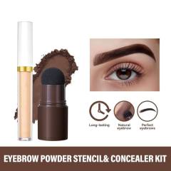Head-Mounted Eyebrow Stencil, Eyebrow Powder & Concealer Liquid Set Contouring Eyebrow Powder Kit,Head-Mounted Eyebrow Stencil, Eyebrow Powder & Concealer Liquid Set Contouring Eyebrow Powder Kit 