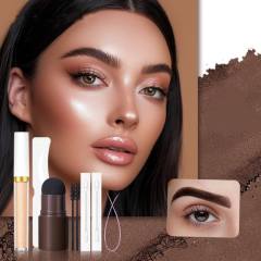 Head-Mounted Eyebrow Stencil, Eyebrow Powder & Concealer Liquid Set Contouring Eyebrow Powder Kit,Head-Mounted Eyebrow Stencil, Eyebrow Powder & Concealer Liquid Set Contouring Eyebrow Powder Kit 