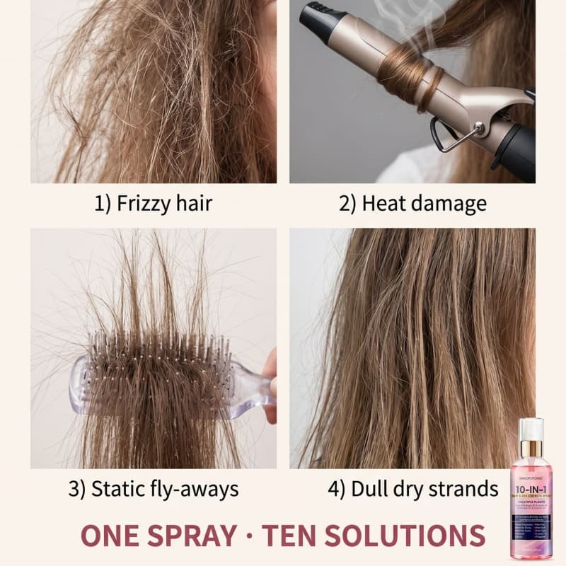 10-in-1 No-Rinse Hair Care Spray, Smoothes & Moisturizes Hair For Improved Condition,10-in-1 No-Rinse Hair Care Spray, Smoothes & Moisturizes Hair For Improved Condition 